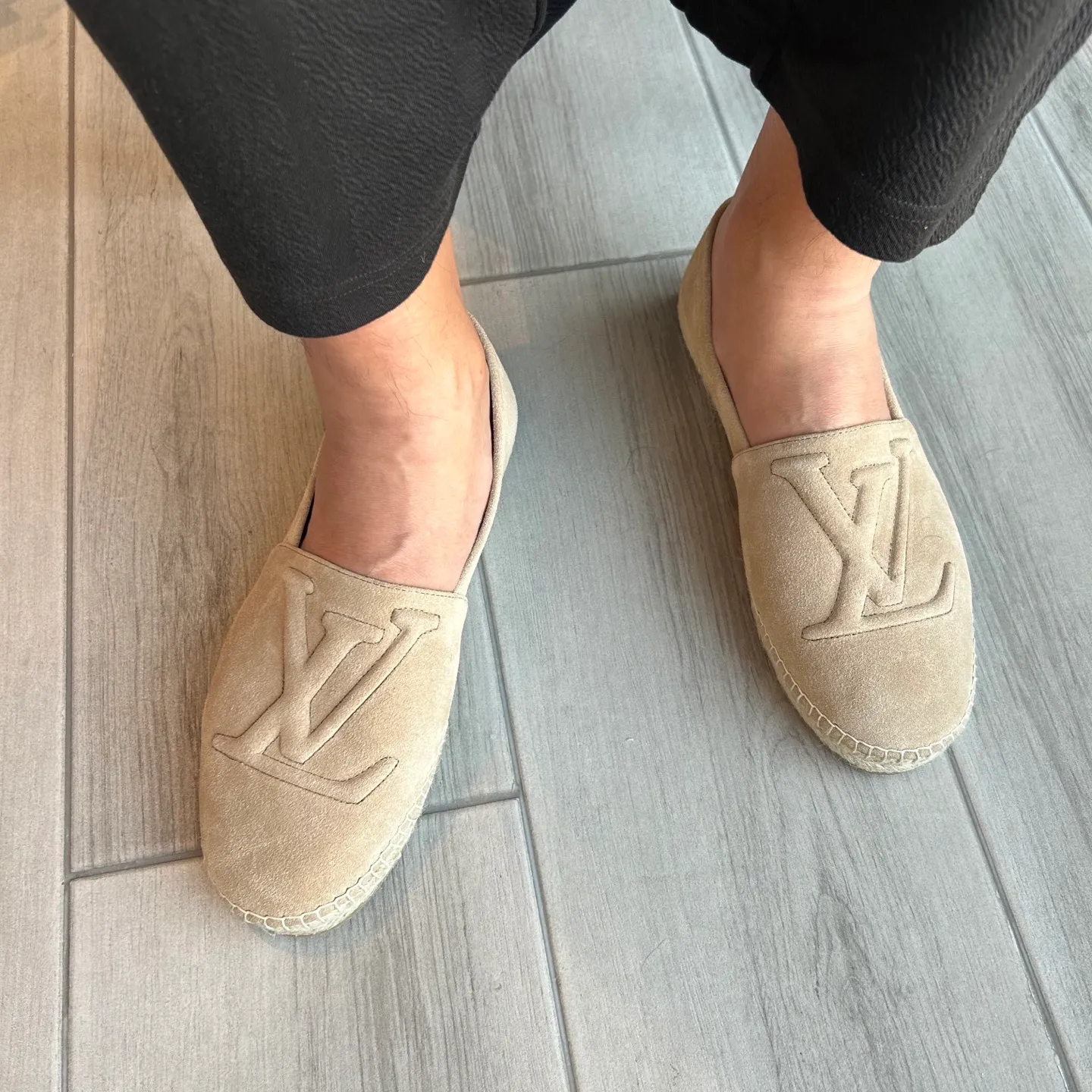 [L Family] Top P: 720💰-Size: 39-44 (customized at 38.45.46) L Family Freesstyle Men's Fisherman Shoes. 2026 Overseas🎆🎆[Spring and Summer New Style: Lv Fisherman Shoes] Material: calf suede, cowhide𥚃, rubber injection process, hemp rope with rubber outsole.